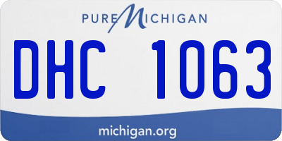 MI license plate DHC1063