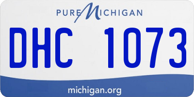 MI license plate DHC1073