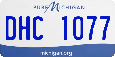 MI license plate DHC1077