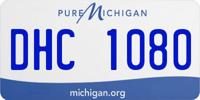 MI license plate DHC1080