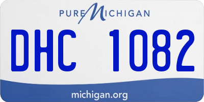 MI license plate DHC1082
