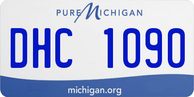 MI license plate DHC1090
