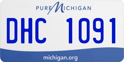 MI license plate DHC1091