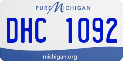 MI license plate DHC1092