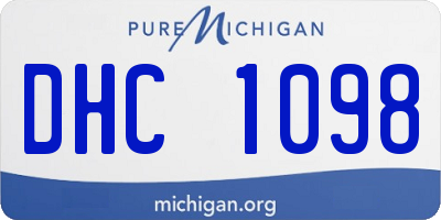 MI license plate DHC1098