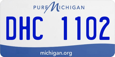 MI license plate DHC1102