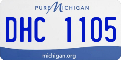 MI license plate DHC1105