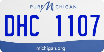 MI license plate DHC1107