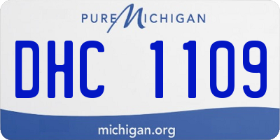 MI license plate DHC1109