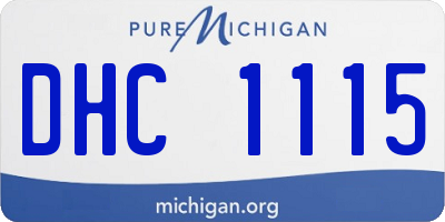 MI license plate DHC1115