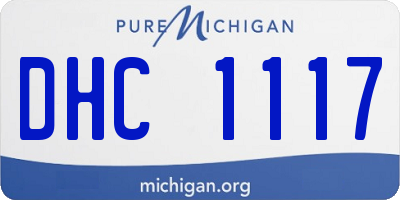 MI license plate DHC1117
