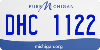 MI license plate DHC1122