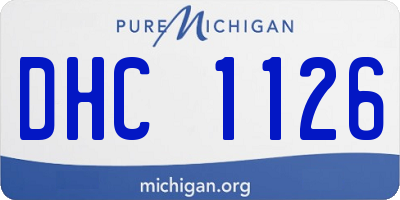 MI license plate DHC1126