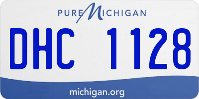 MI license plate DHC1128