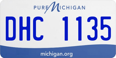 MI license plate DHC1135