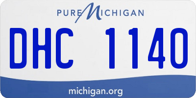 MI license plate DHC1140