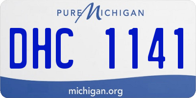 MI license plate DHC1141