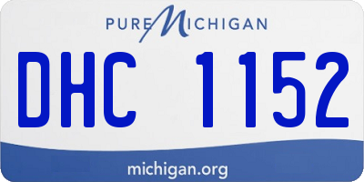 MI license plate DHC1152