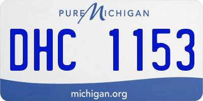MI license plate DHC1153