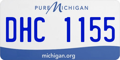 MI license plate DHC1155