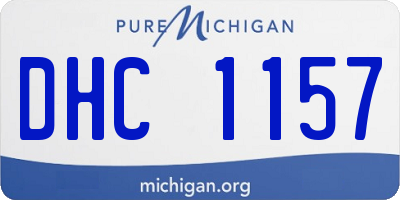 MI license plate DHC1157