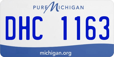 MI license plate DHC1163