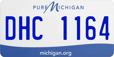 MI license plate DHC1164
