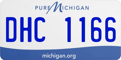 MI license plate DHC1166