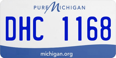 MI license plate DHC1168