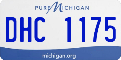 MI license plate DHC1175