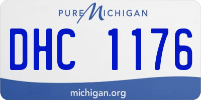 MI license plate DHC1176