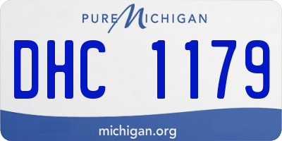 MI license plate DHC1179