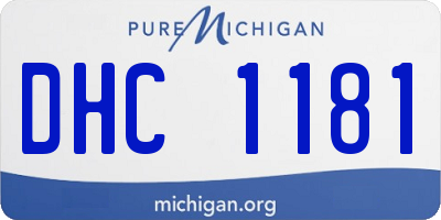 MI license plate DHC1181