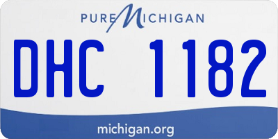 MI license plate DHC1182