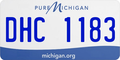 MI license plate DHC1183