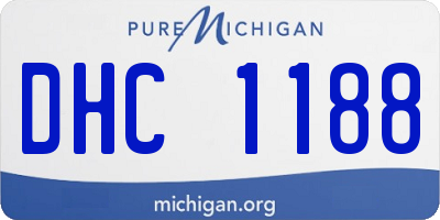 MI license plate DHC1188