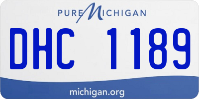MI license plate DHC1189