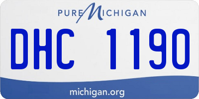 MI license plate DHC1190