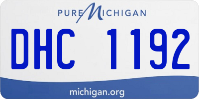 MI license plate DHC1192
