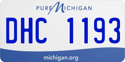 MI license plate DHC1193