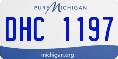 MI license plate DHC1197