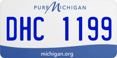 MI license plate DHC1199