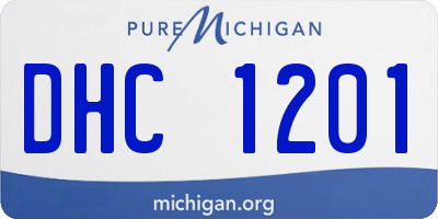 MI license plate DHC1201