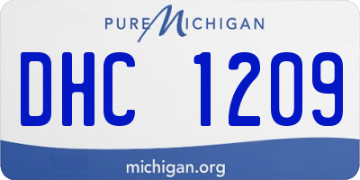 MI license plate DHC1209