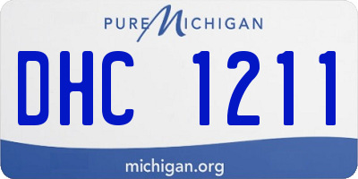 MI license plate DHC1211