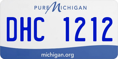MI license plate DHC1212