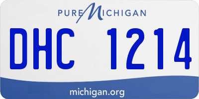MI license plate DHC1214