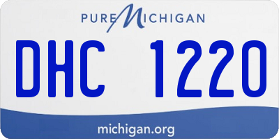 MI license plate DHC1220