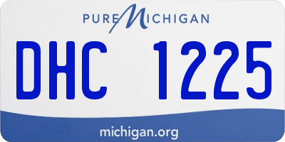 MI license plate DHC1225
