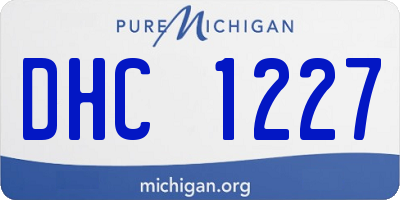 MI license plate DHC1227